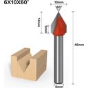 TwoTrees V-Groove Cutter 60° - 6 x 10 x 46 mm