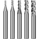 HCR55 Tungsten Steel End Mills - Set of 5 - 1 set