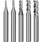 HCR55 Tungsten Steel End Mills - Set of 5