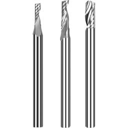 HRC55 3.175mm Tungsten Steel End Mills Downcut Set of 3 - 1 set